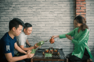 The foundation of Thu Huong green tea 9